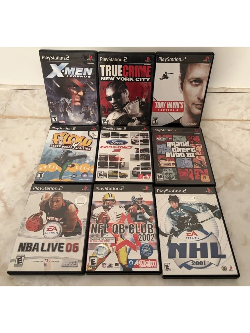 Sony PlayStation 2 SCPH-39001 Console Bundle 26 PS2 Games , Controller & Cables